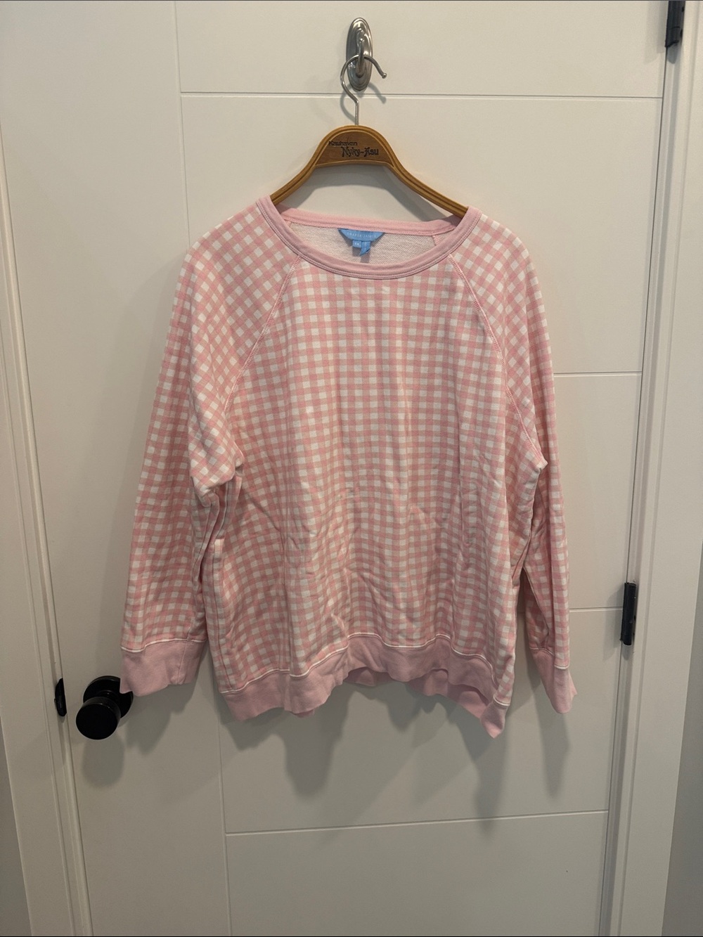 Draper James Pink and White Gingham Pullover size 1X